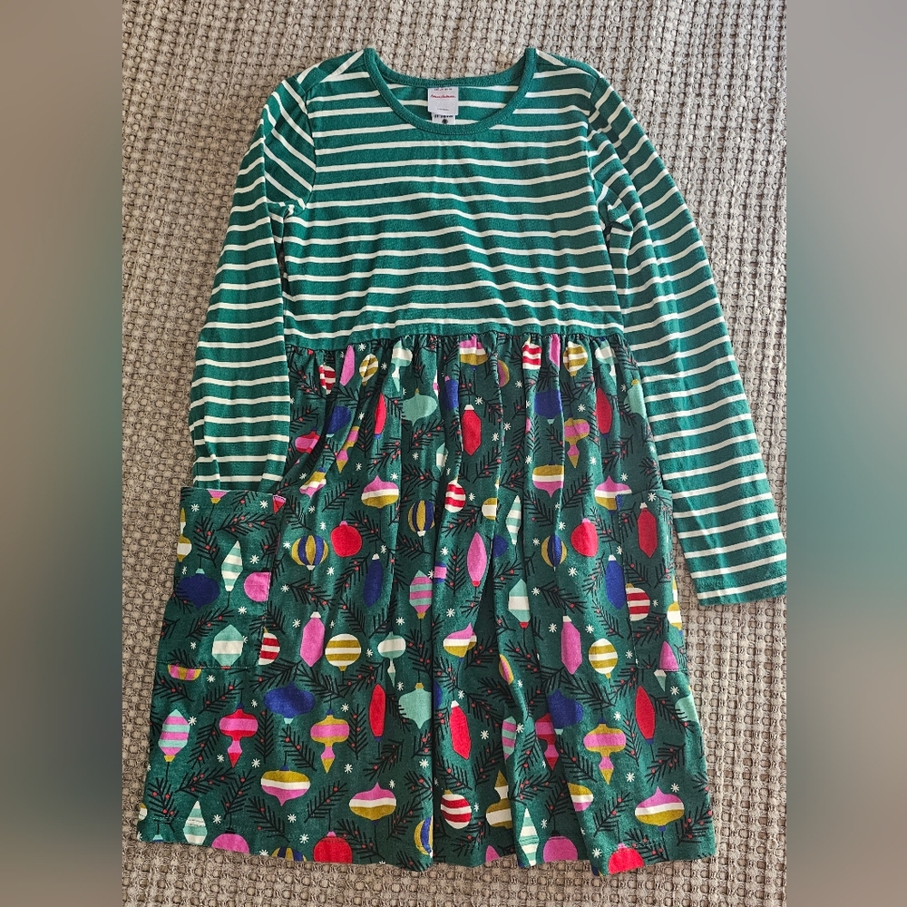 NWOT Hanna Andersson Christmas tree skater dress, Size 140